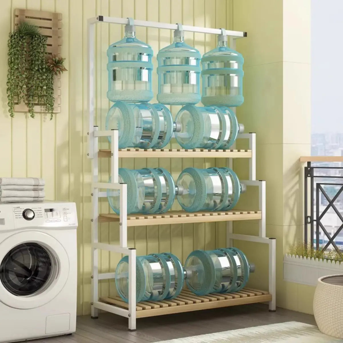Black Pine Tiered Crate Plant Stand