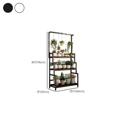 Black Pine Tiered Crate Plant Stand