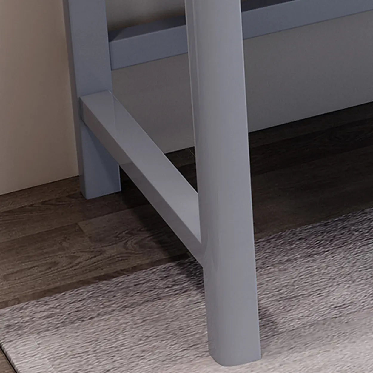 Rubberwood Drawer H-Shape Computer Desk — Walnut / Table Only