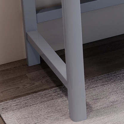 Rubberwood Drawer H-Shape Computer Desk — Walnut / Table Only