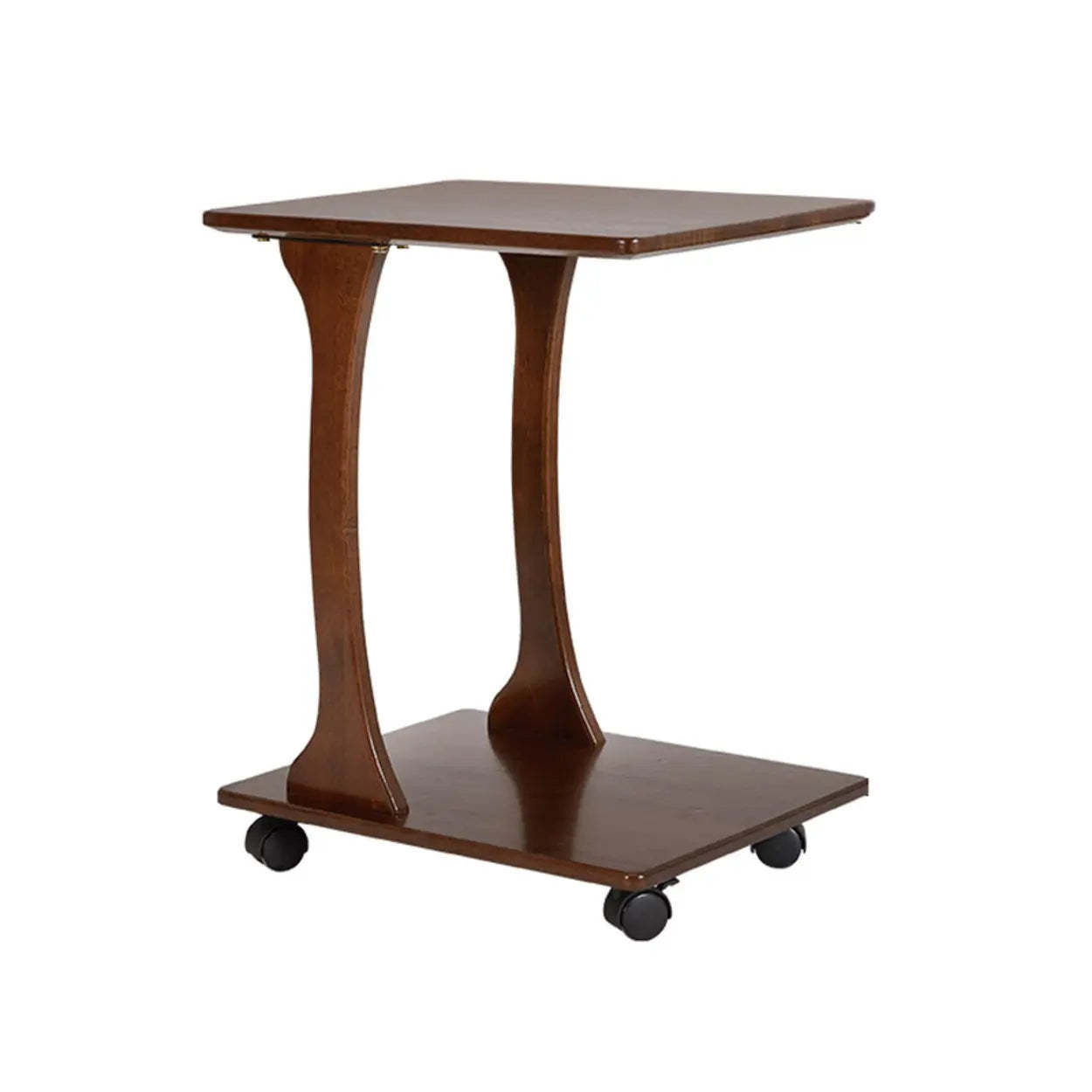 Nordic wheels rectangular natural wood acrylic coffee tables, Lighom