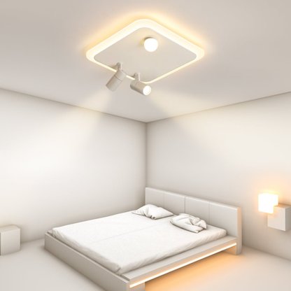 Rectangular Dimmable Adjustable Flush Mount Light