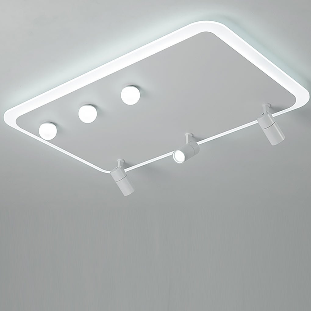 Rectangular Dimmable Adjustable Flush Mount Light