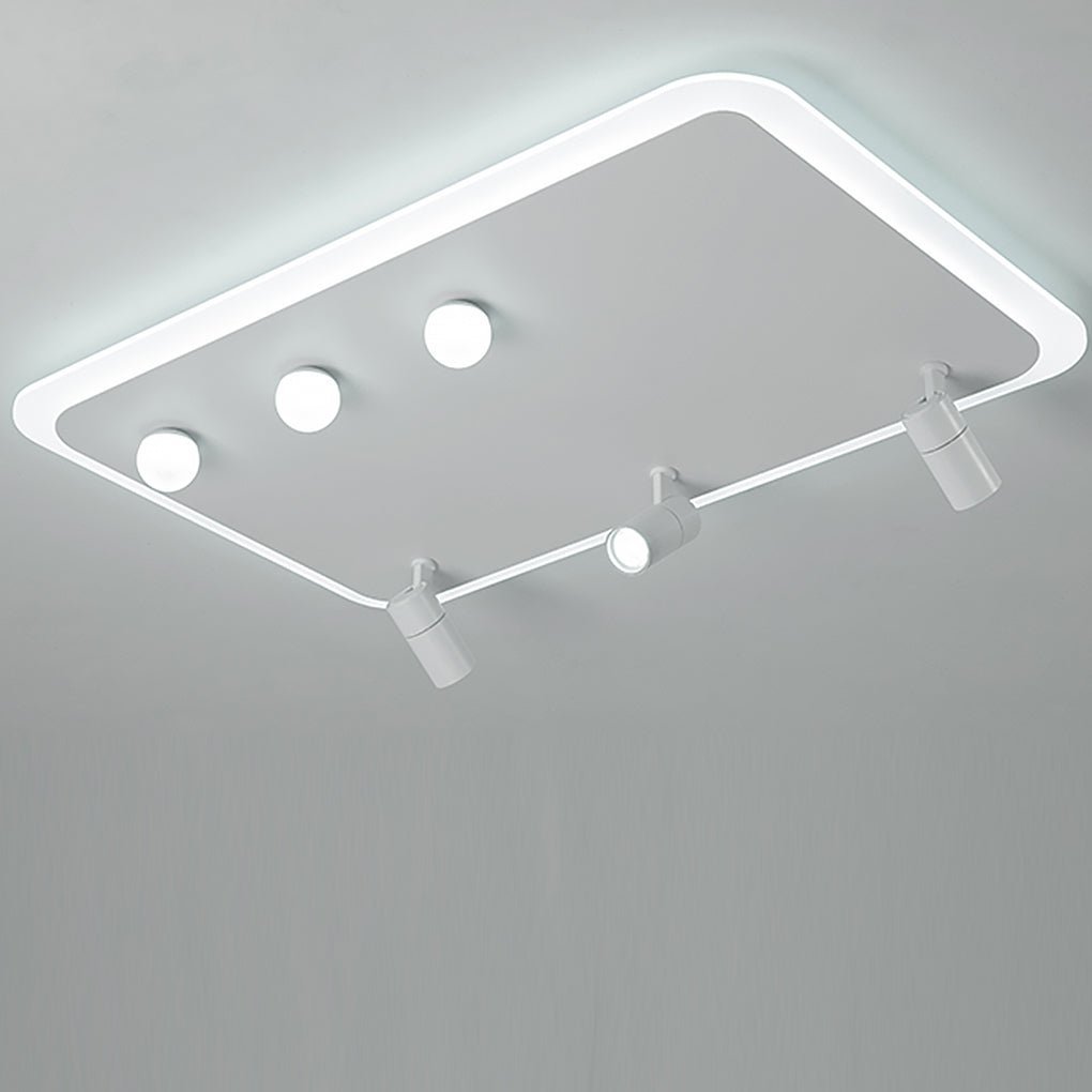 Rectangular Dimmable Adjustable Flush Mount Light