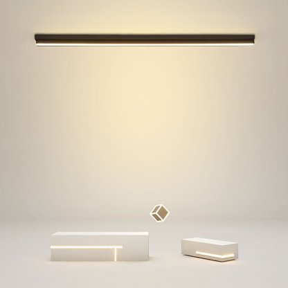 Rectangular Thin Long Strip LED Flush Mount Wall Light