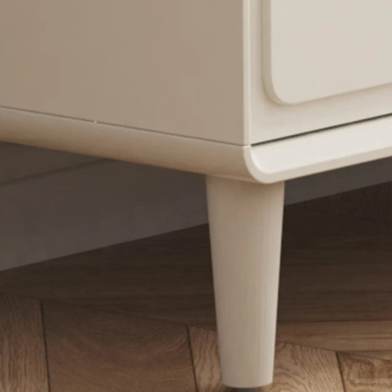 Modern White Wood Rectangular Dresser