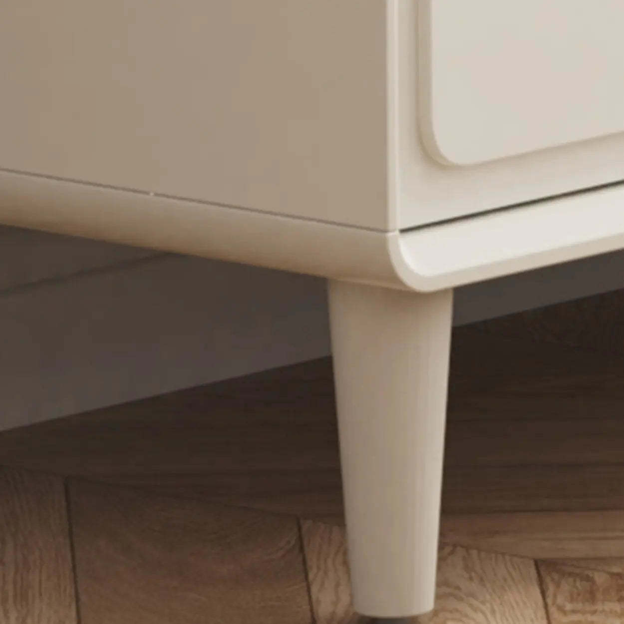 Modern White Wood Rectangular Dresser