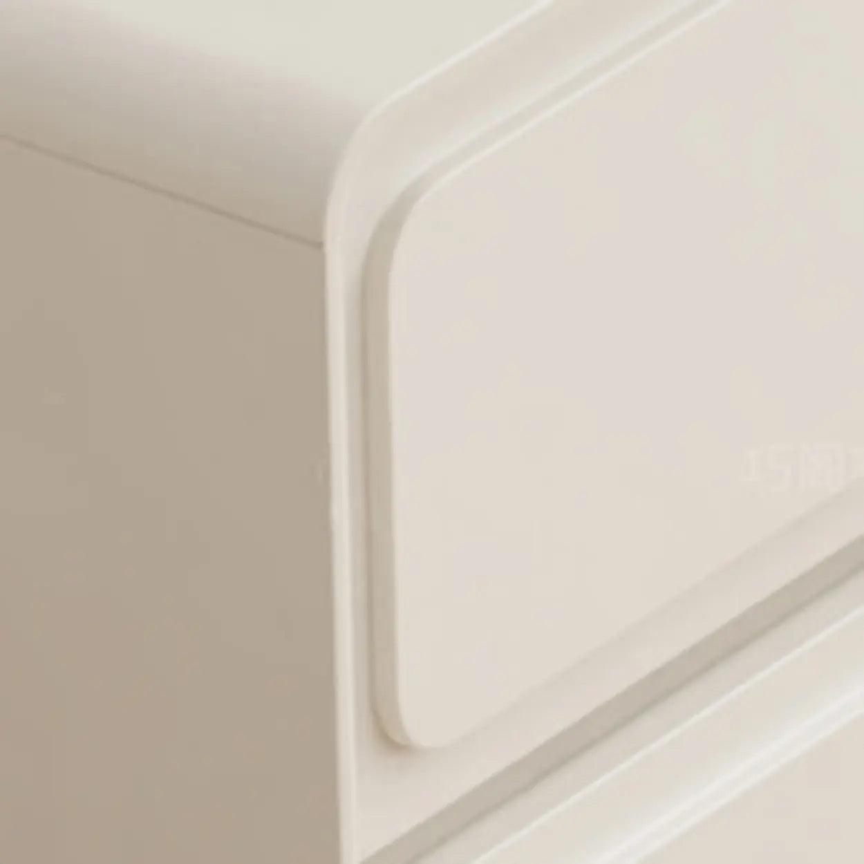 Modern White Wood Rectangular Dresser