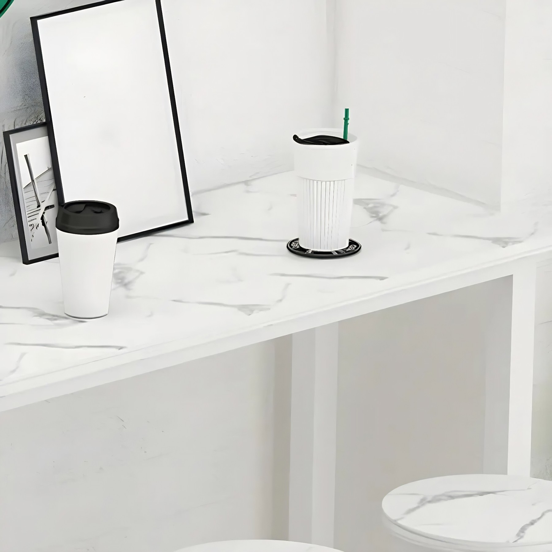 Rectangular Wood Bar Table with Footrest