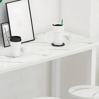 Rectangular Wood Bar Table with Footrest