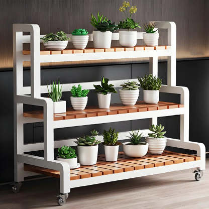 3-Tier Wood Plant Stand