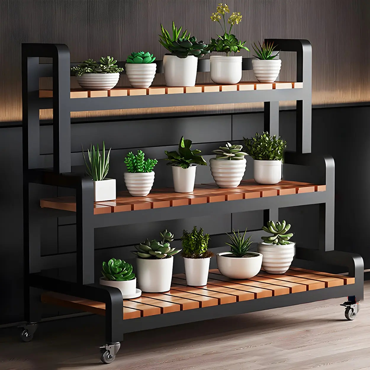 3-Tier Wood Plant Stand