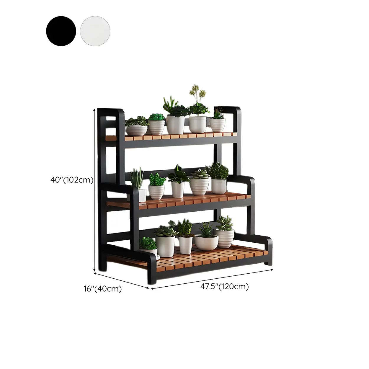 3-Tier Wood Plant Stand