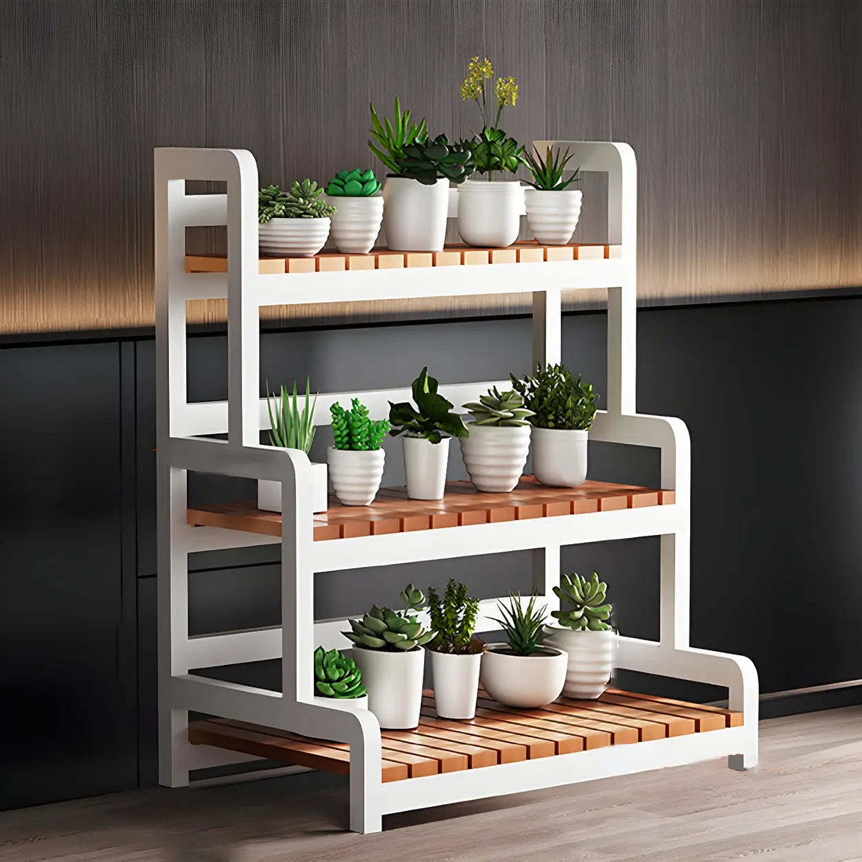 3-Tier Wood Plant Stand