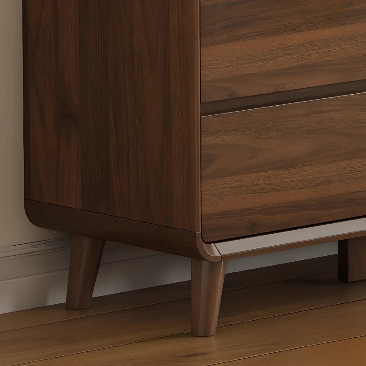Brown Wood Rectangular Storage Dresser
