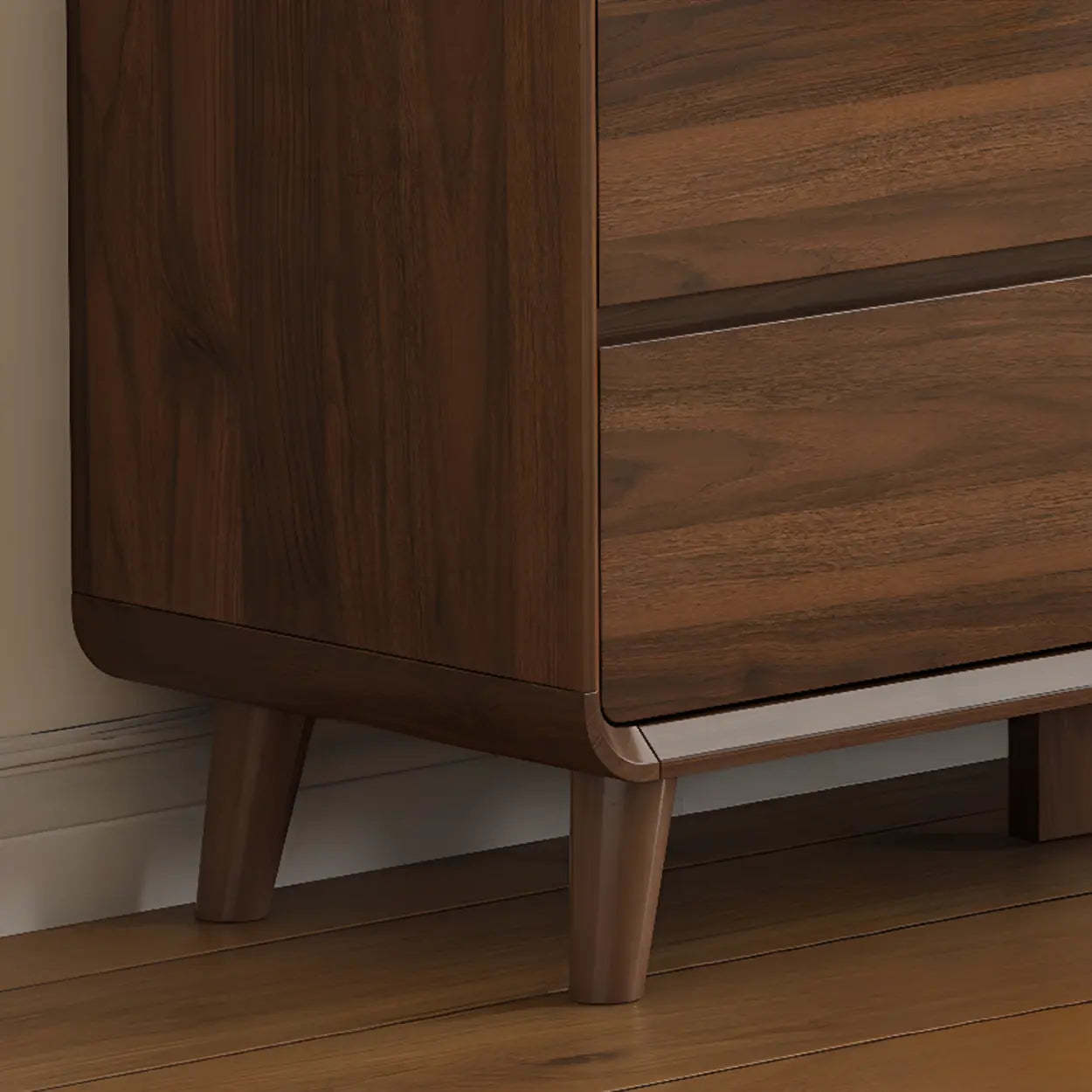 Brown Wood Rectangular Storage Dresser