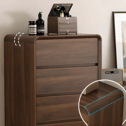 Brown Wood Rectangular Storage Dresser