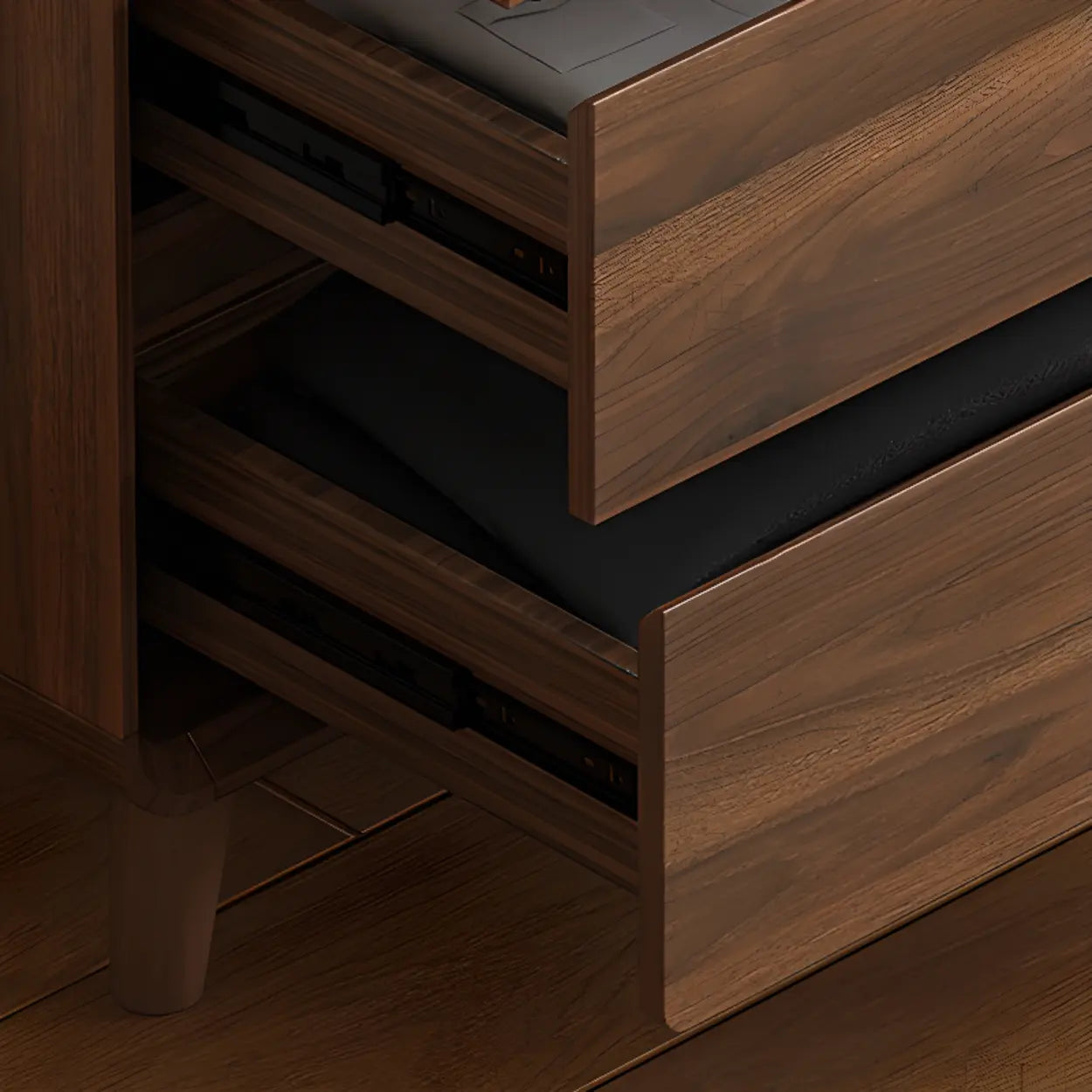 Brown Wood Rectangular Storage Dresser