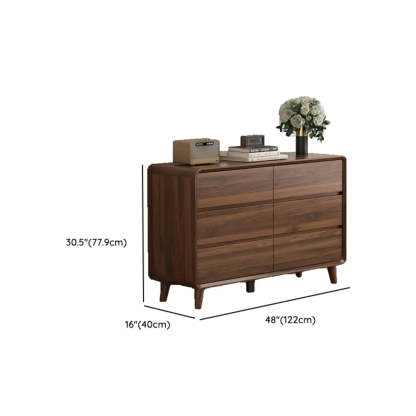 Brown Wood Rectangular Storage Dresser
