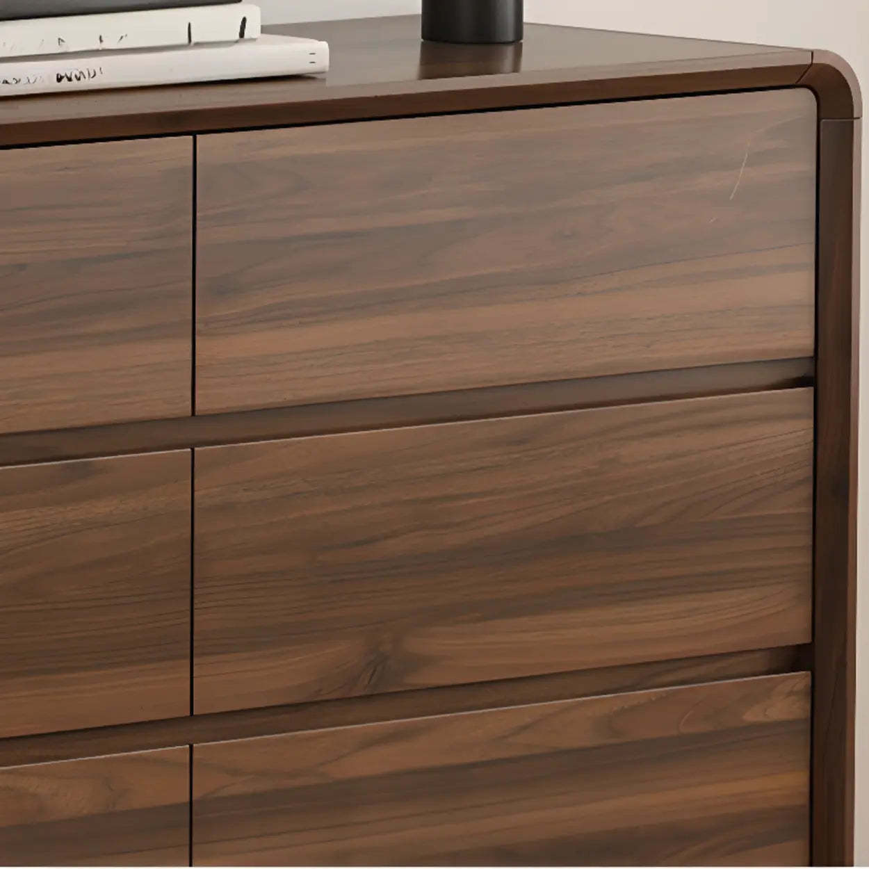 Brown Wood Rectangular Storage Dresser