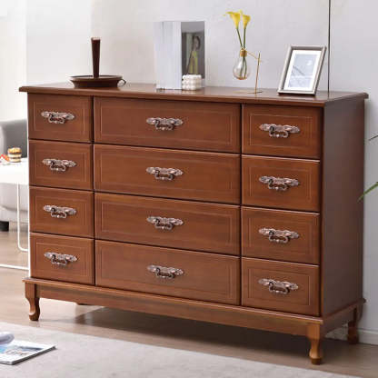 Beige Wood Drawer Dresser with Metal Handles — 2 / White