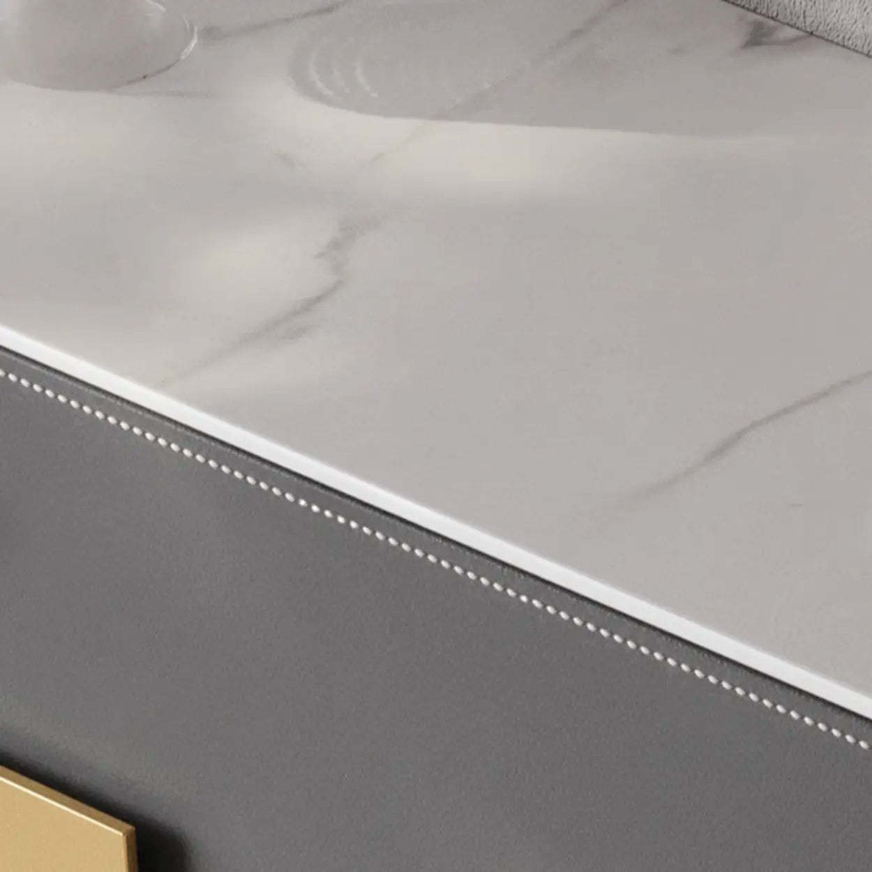 Rectangular Gray Wood Storage Console Table