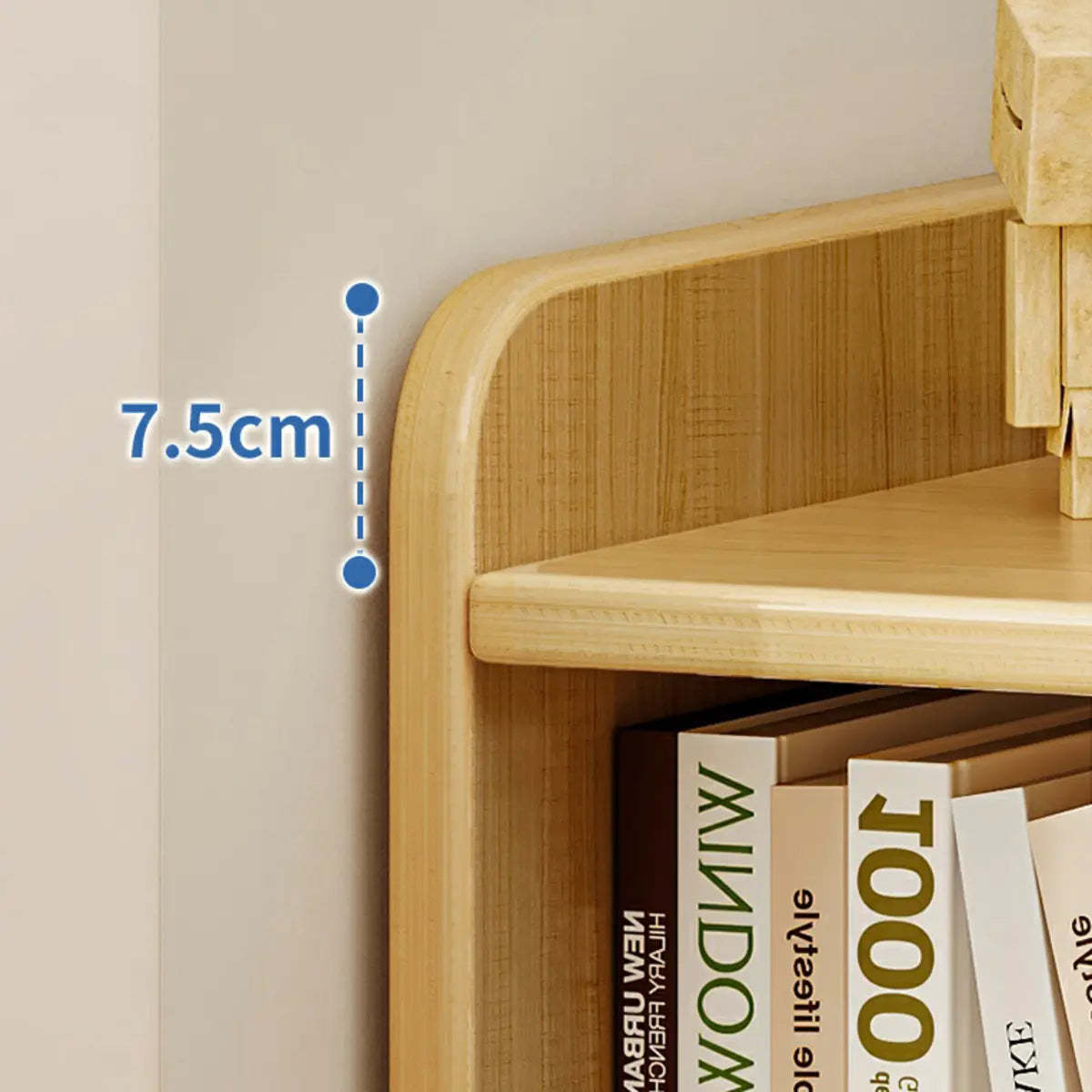 Dark Walnut Rectangular Wood 2-Tier Display Cabinet