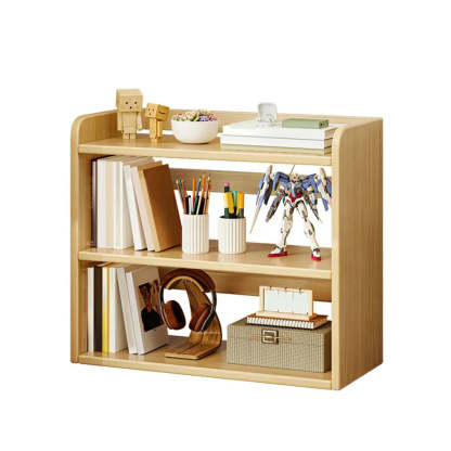 Dark Walnut Rectangular Wood 2-Tier Display Cabinet