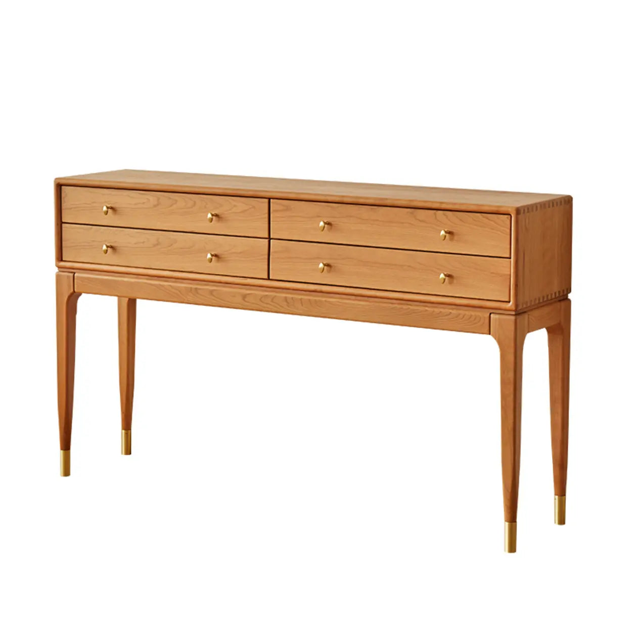 Traditional storage rectangular end & side tables in wood — 47" L x 14" W x 35" H