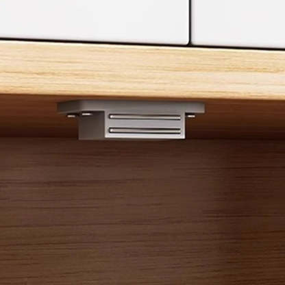 Rectangular White Wood Kitchen Sideboard — Natural