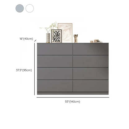 White Wood Soft-Close Drawer Entry Dresser