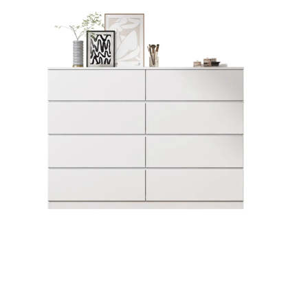 White Wood Soft-Close Drawer Entry Dresser — 5 / Cream