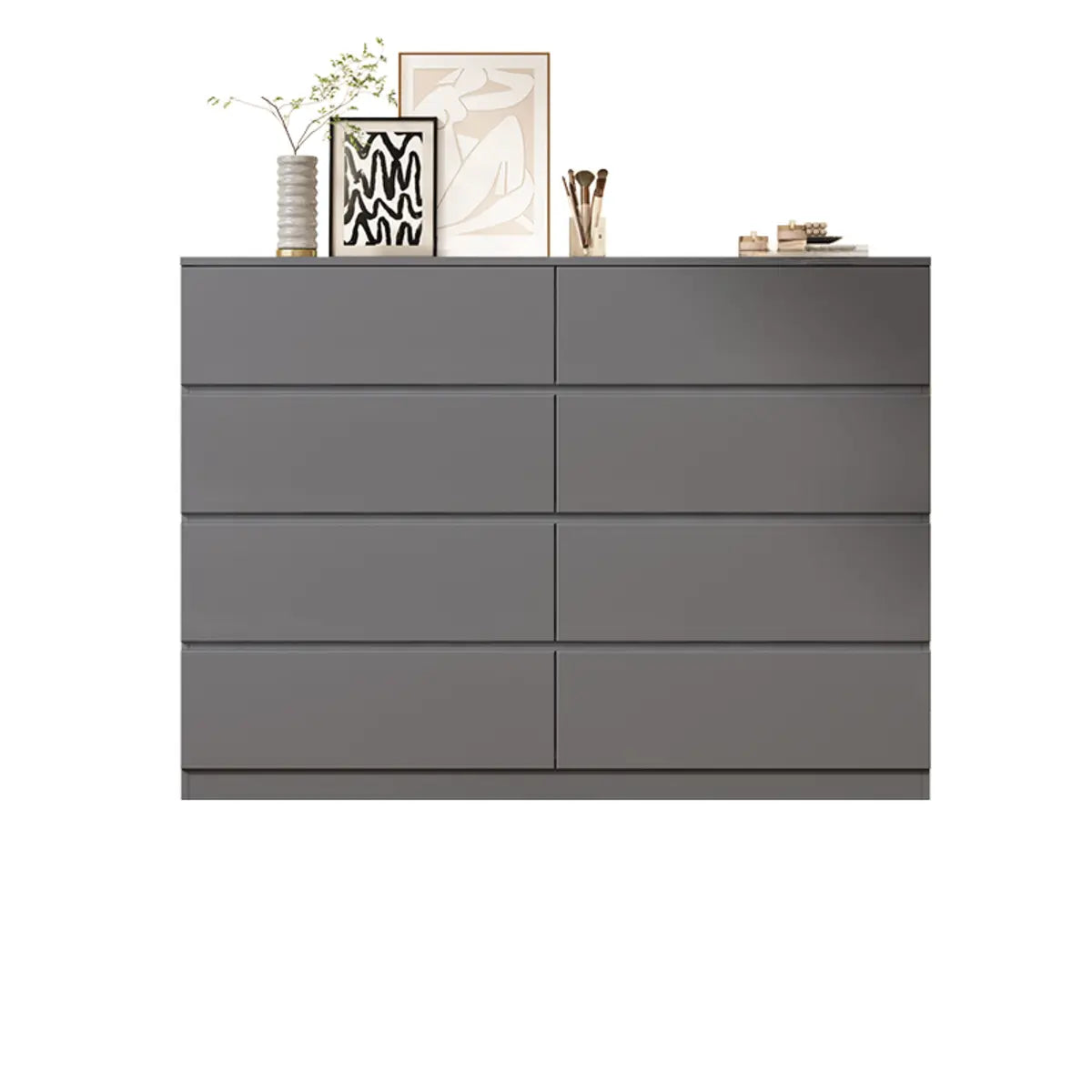 White Wood Soft-Close Drawer Entry Dresser — 6 / Cream
