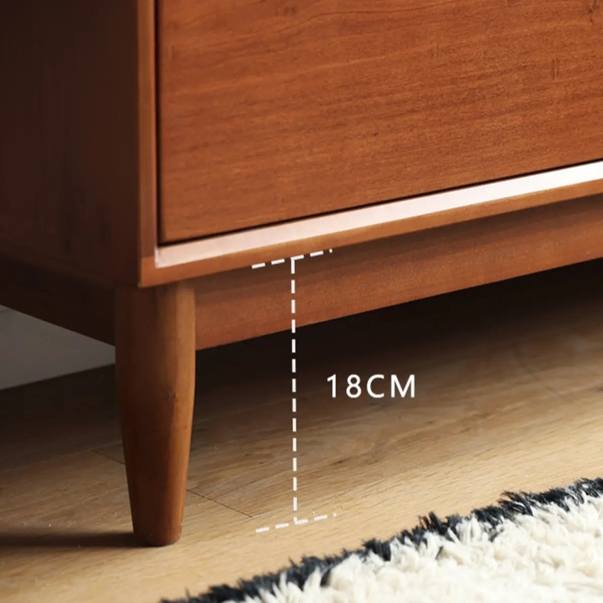 Brown Wooden Rectangular Storage Dresser
