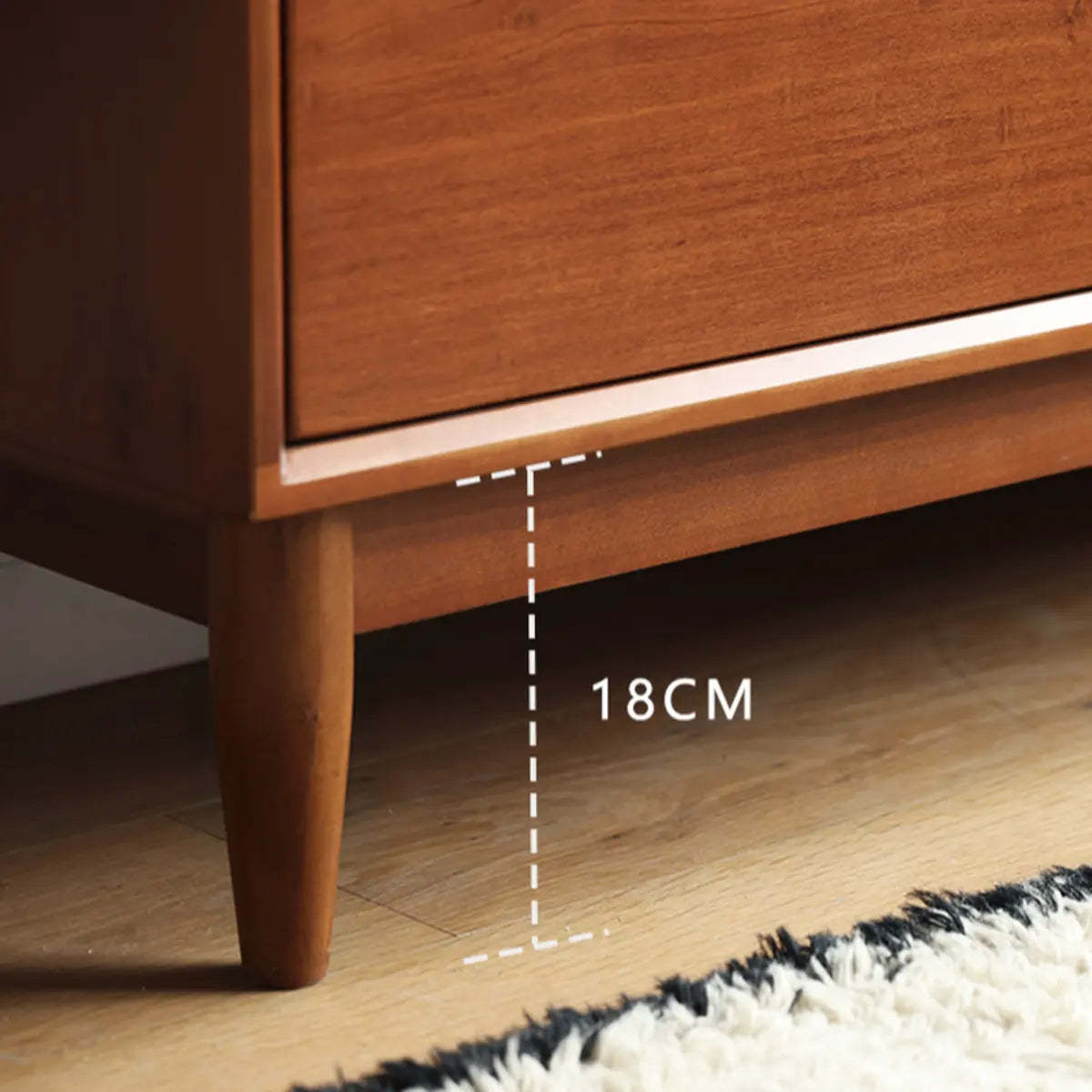 Brown Wooden Rectangular Storage Dresser