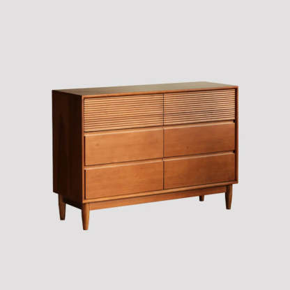 Brown Wooden Rectangular Storage Dresser