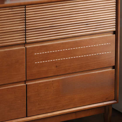 Brown Wooden Rectangular Storage Dresser