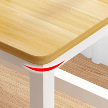Rectangular Wood Computer Desk — Light Walnut / Table Only
