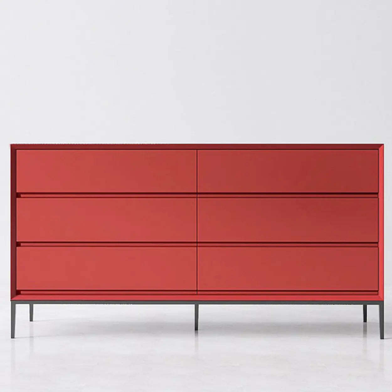 Red Wood Horizontal Dresser