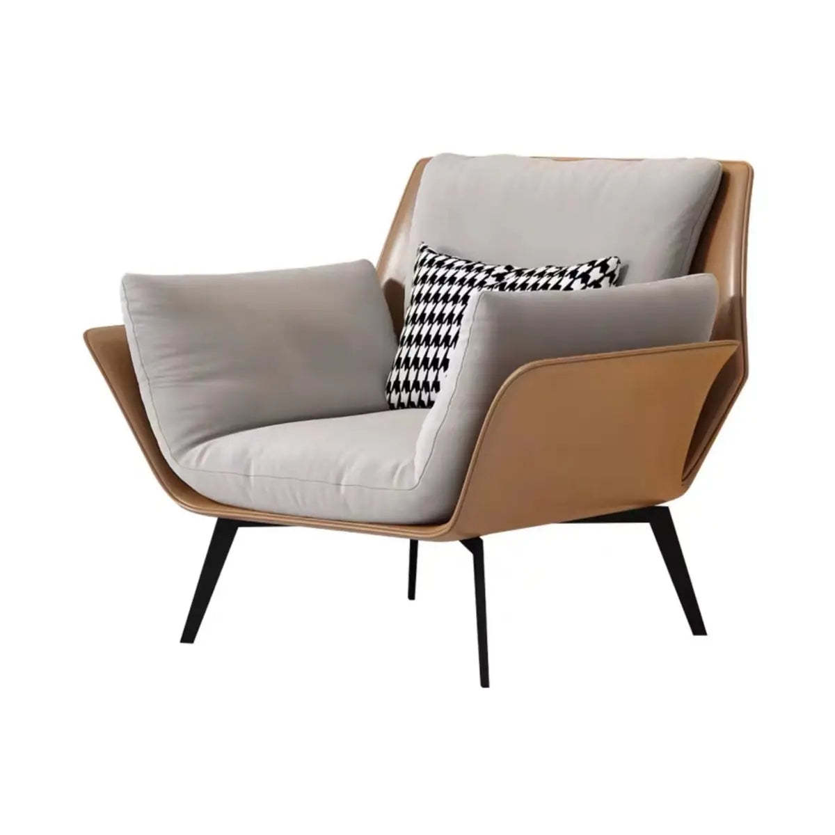 Corduroy Accent Chair with Removable Cushions — Corduroy / Orange