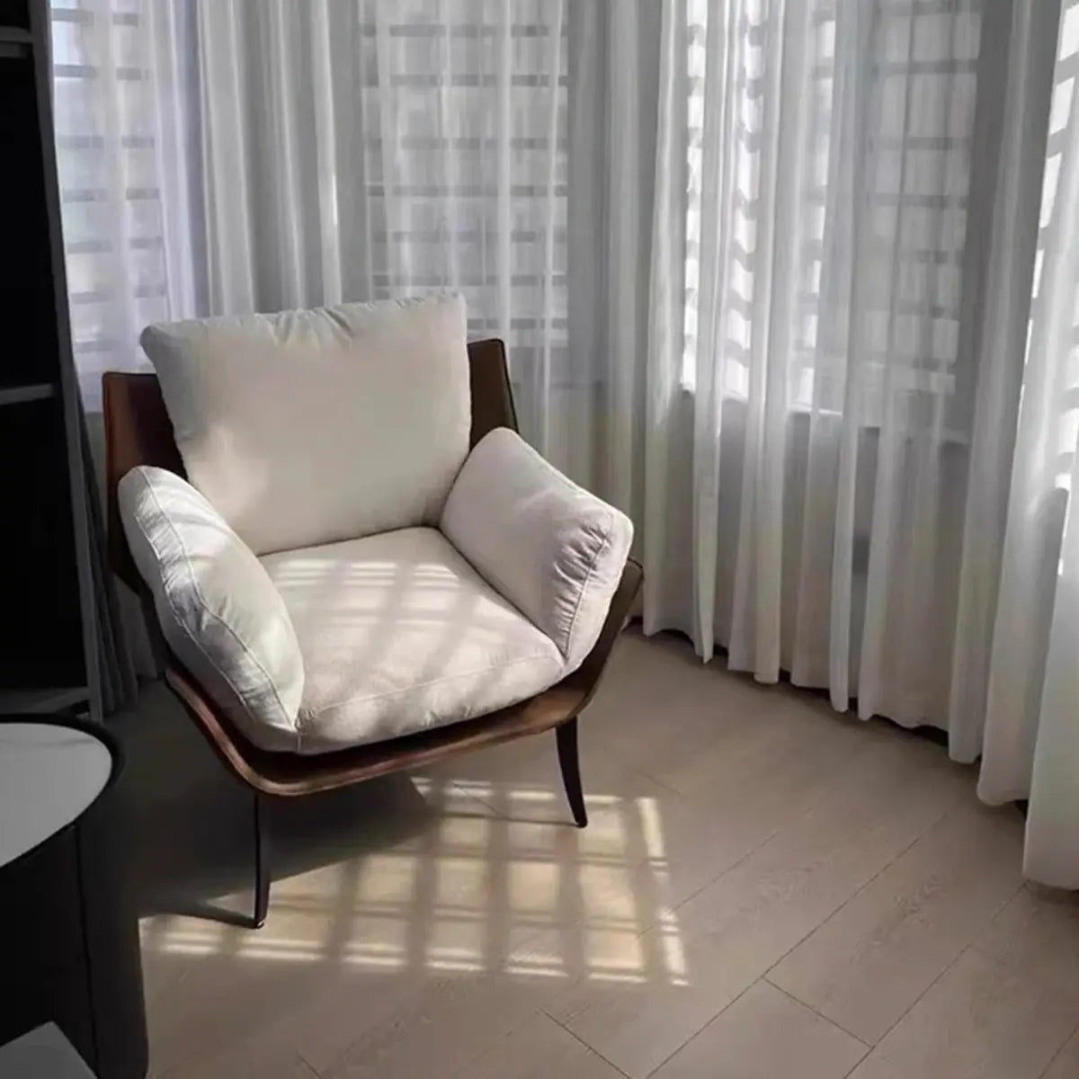 Corduroy Accent Chair with Removable Cushions