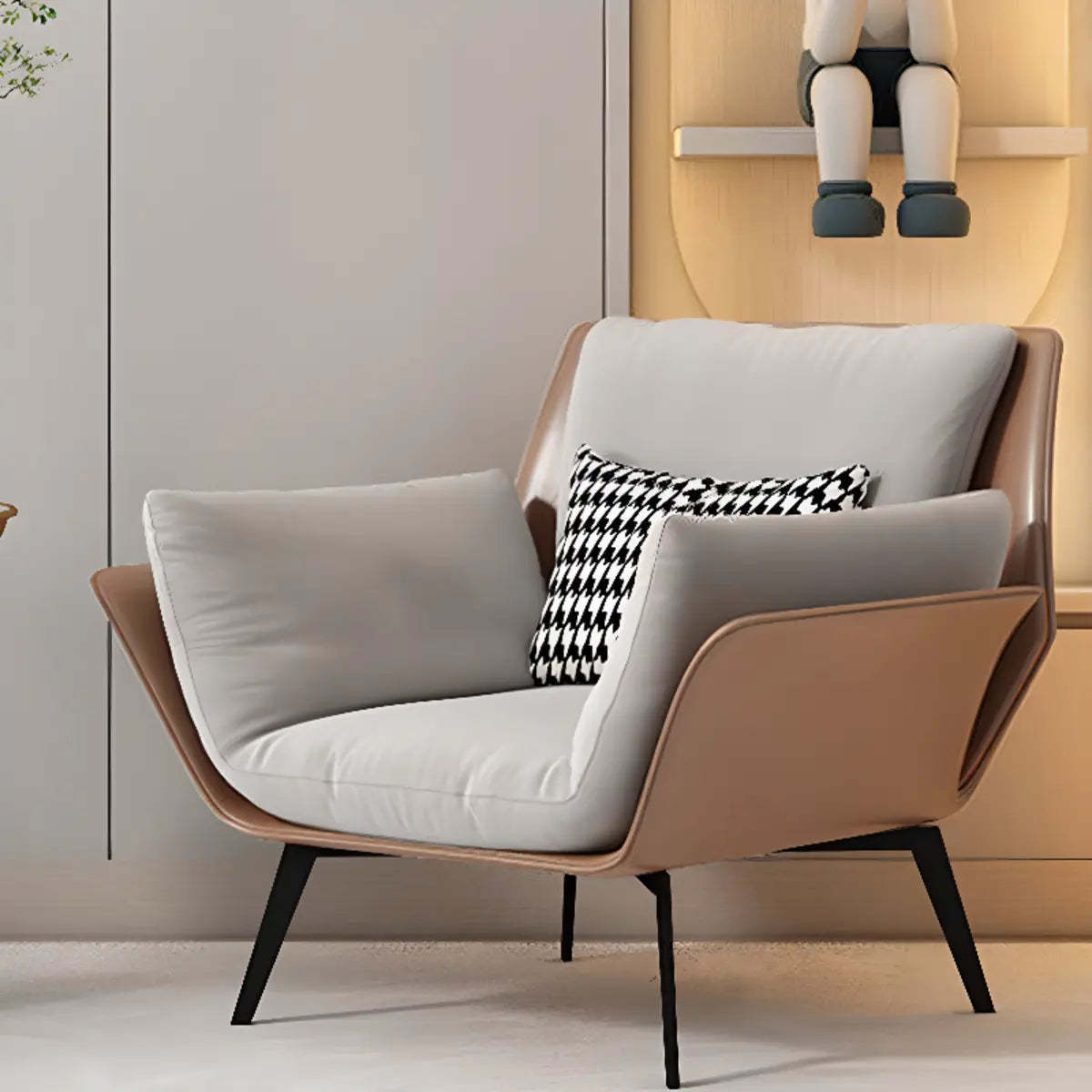 Cushion Back Arm Chair with Removable Cushions