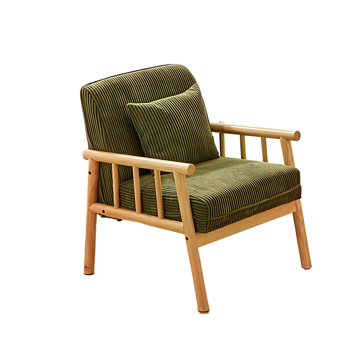 Removable Cushion Off-White Loose-Back Arm Chair
