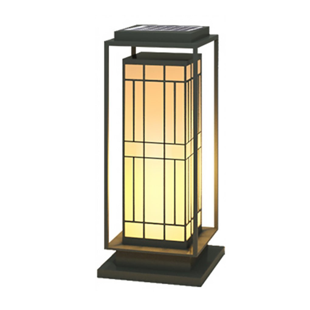 Asian Inspired Solar Path Lantern Elegant Retro LED Decor for Outdoor Spaces-Lighom