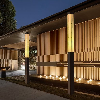 Retro Waterproof Outdoor Pole Lights Lamp Post Lights Public Lighting-Lighom