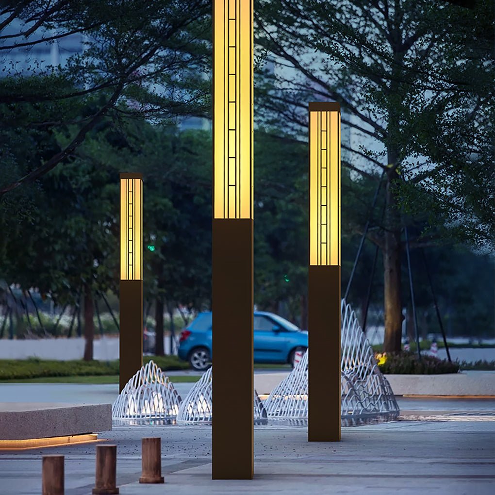 Retro Waterproof Outdoor Pole Lights Lamp Post Lights Public Lighting-Lighom