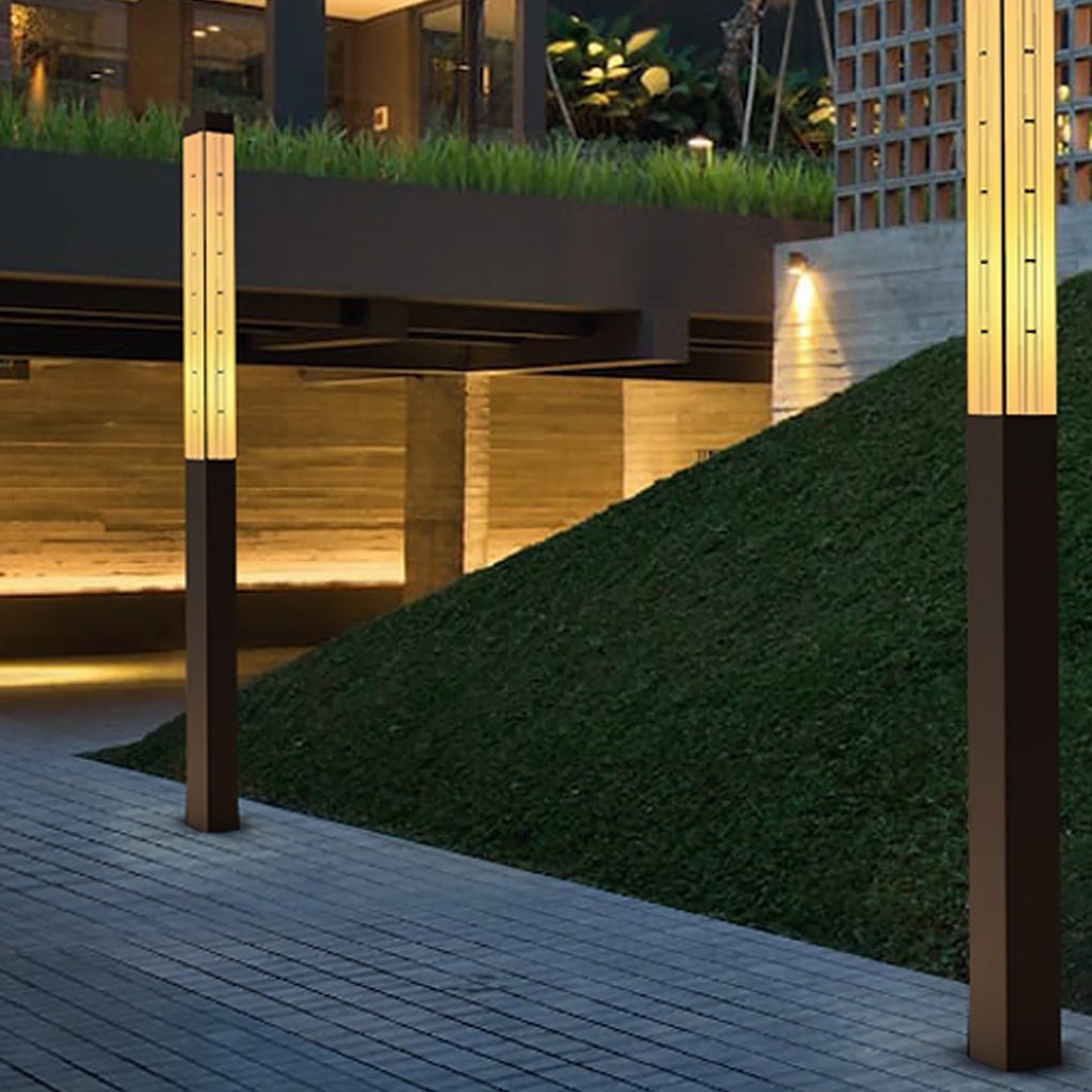 Retro Waterproof Outdoor Pole Lights Lamp Post Lights Public Lighting-Lighom