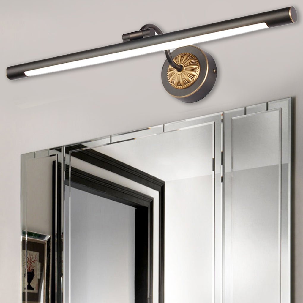 Black Copper Linear Rotatable Bathroom Vanity Light with 240° Adjustable LED Head-Lighom
