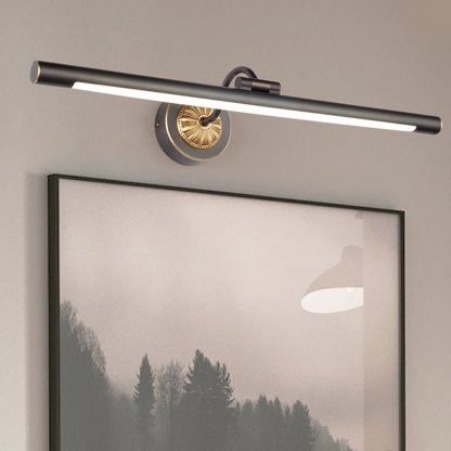 Black Copper Linear Rotatable Bathroom Vanity Light with 240° Adjustable LED Head-Lighom