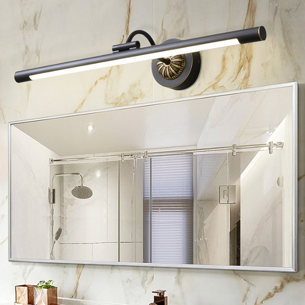 Black Copper Linear Rotatable Bathroom Vanity Light with 240° Adjustable LED Head-Lighom